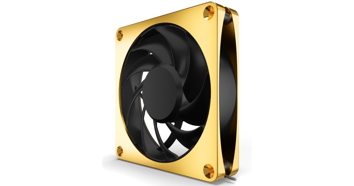 Alphacool Apex Stealth Metal Power 120mm Lüfter 3000rpm, Gehäuselüfter(gold/schwarz)