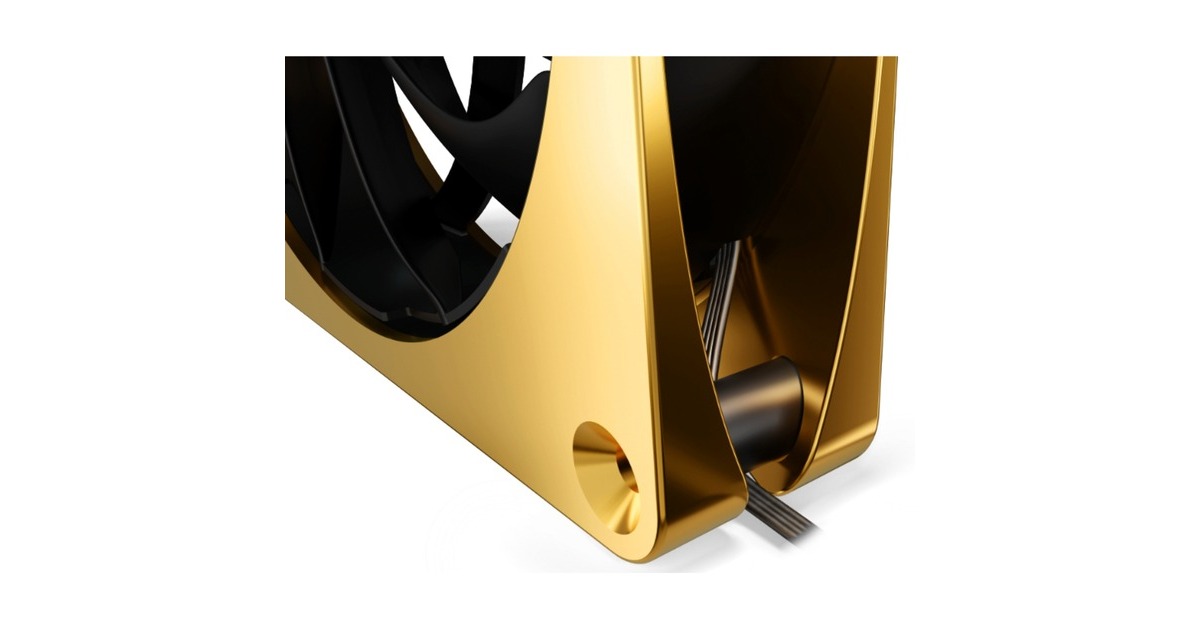 Alphacool Apex Stealth Metal Power 120mm Lüfter 3000rpm, Gehäuselüfter(gold/schwarz)