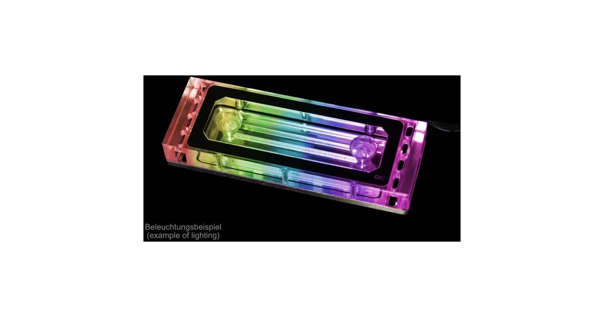 Alphacool Aurora Acryl X4 D-RAM Wasserkühler, Wasserkühlung(transparent)