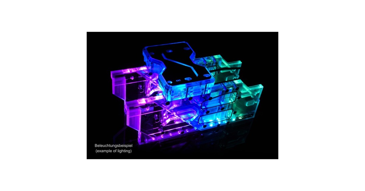 Alphacool Aurora GPX SLI Connector Dual X3 - Acryl - Digital RGB, Verbindung(transparent)