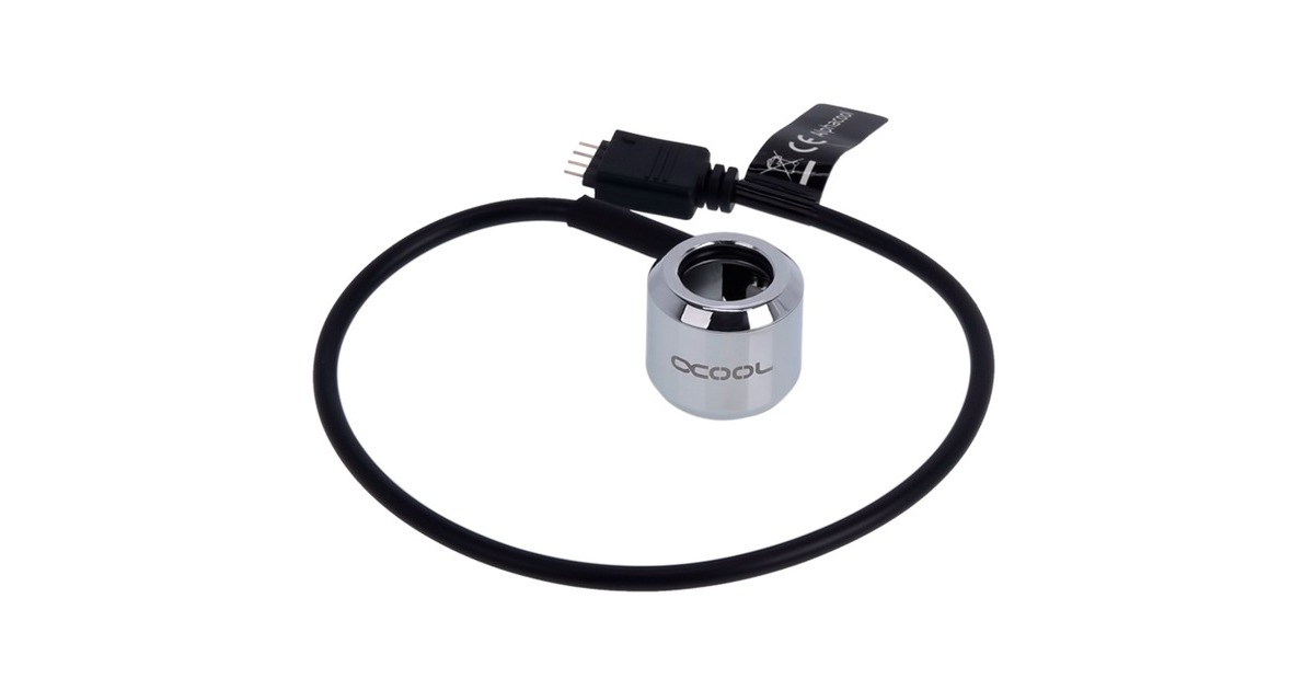 Alphacool Aurora HardTube LED Ring 13mm Chrome - RGB, LED-Streifen(chrom)