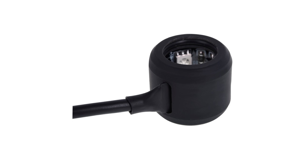 Alphacool Aurora HardTube LED Ring 16mm Deep Black - RGB, LED-Streifen(schwarz)