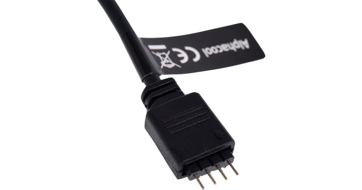 Alphacool Aurora HardTube LED Ring 16mm Deep Black - RGB, LED-Streifen(schwarz)