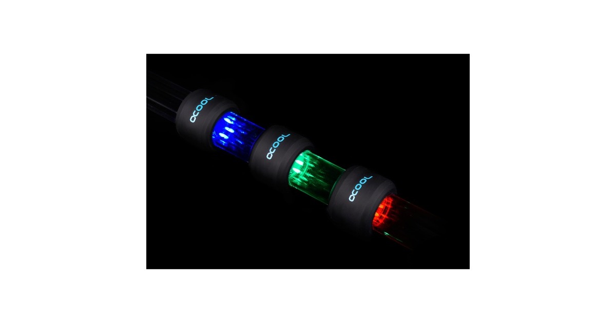 Alphacool Aurora HardTube LED Ring 16mm Deep Black - RGB, LED-Streifen(schwarz)