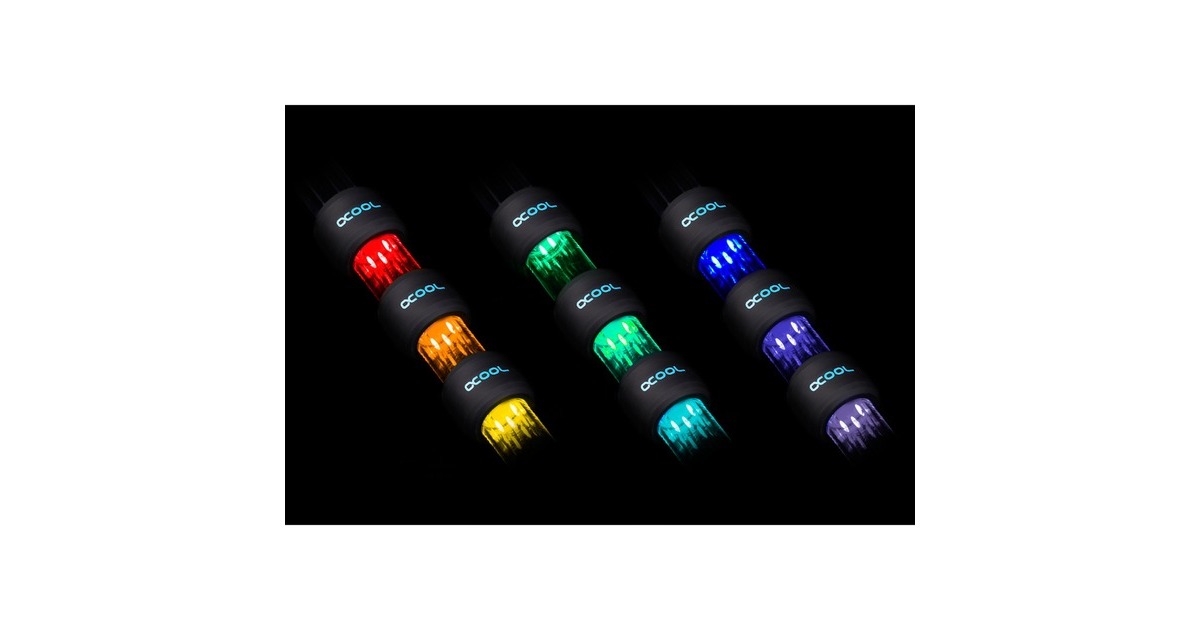 Alphacool Aurora HardTube LED Ring 16mm Deep Black - RGB, LED-Streifen(schwarz)