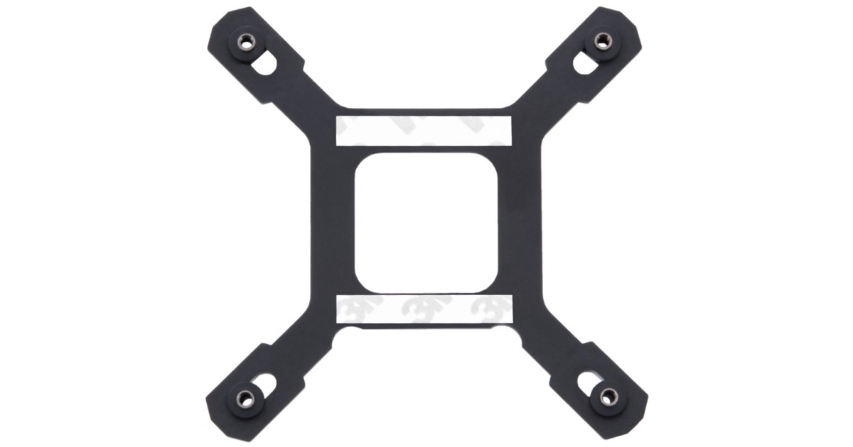 Alphacool Backplate mit Schrauben LGA 115x/1200/1700, Einbau-Kit(schwarz)