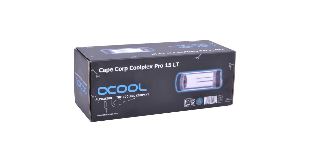 Alphacool Cape Corp Coolplex Pro 15 LT, Ausgleichsbehälter(transparent/schwarz)
