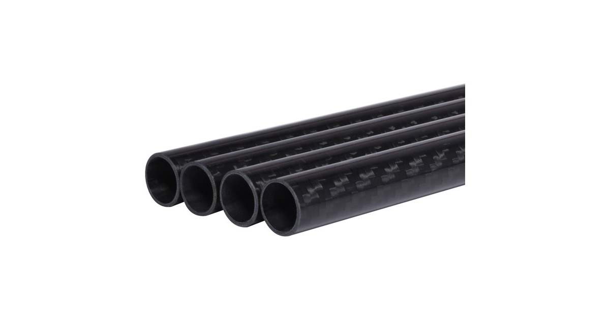 Alphacool Carbon HardTube 13mm 4x 80cm, Rohr(schwarz, 4er Set)