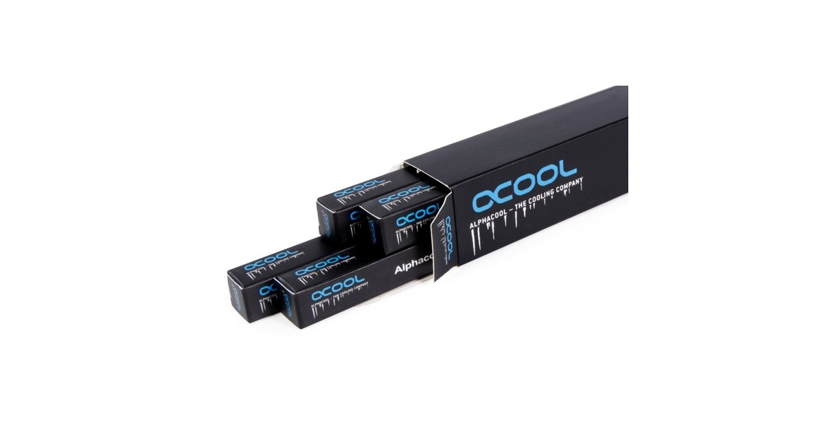 Alphacool Carbon HardTube 13mm 4x 80cm, Rohr(schwarz, 4er Set)