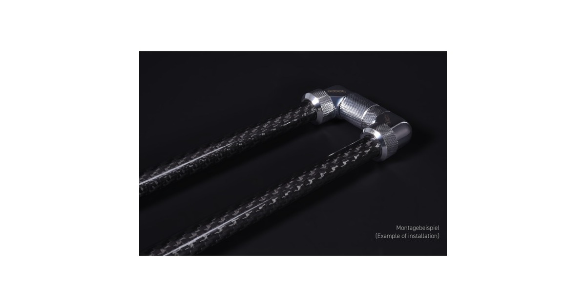 Alphacool Carbon HardTube 16mm 4x 80cm, Rohr(schwarz, 4er Set)