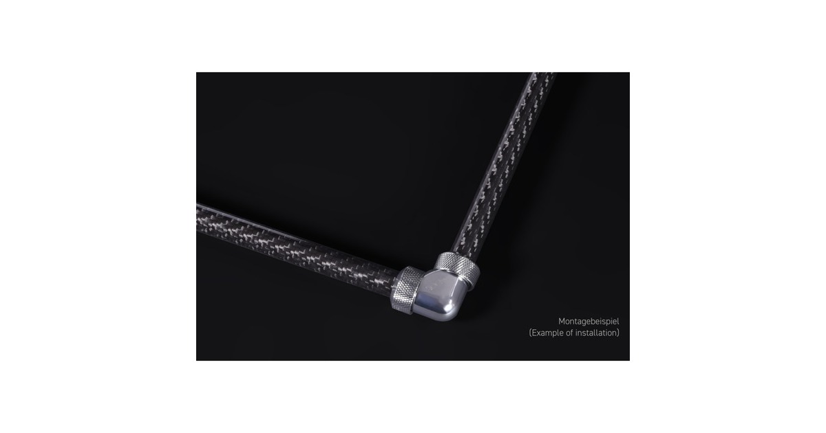 Alphacool Carbon HardTube 16mm 4x 80cm, Rohr(schwarz, 4er Set)