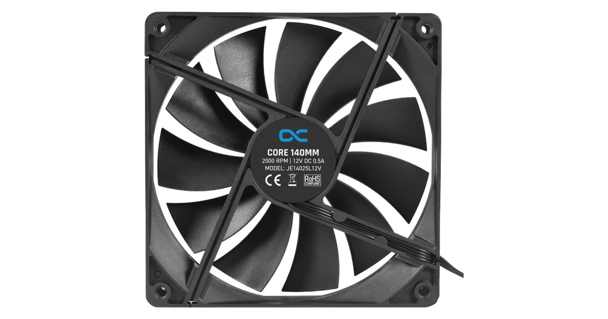 Alphacool Core 140mm Lüfter PWM 2000rpm, Gehäuselüfter(schwarz)