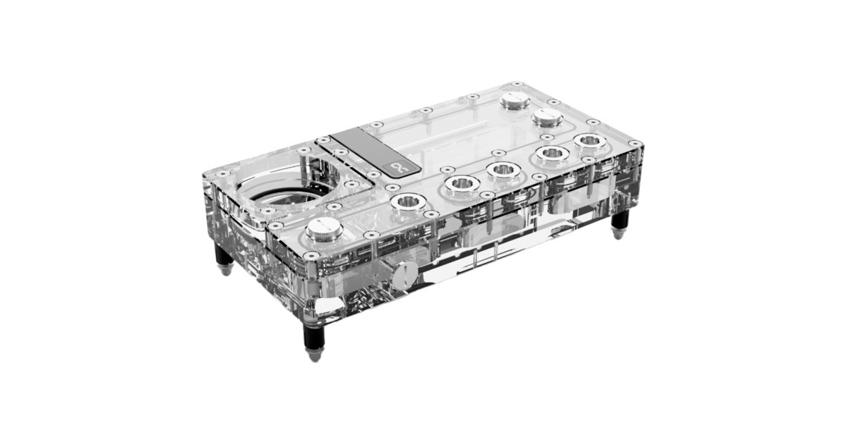 Alphacool Core Distro Plate 240 Rechts VPP/D5, Verteiler(transparent/silber, integrierter Ausgleichsbehälter)