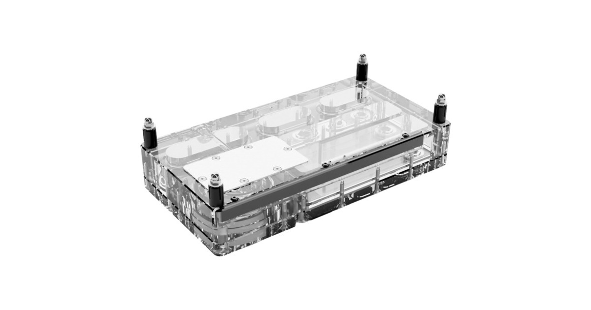 Alphacool Core Distro Plate 240 Rechts VPP/D5, Verteiler(transparent/silber, integrierter Ausgleichsbehälter)