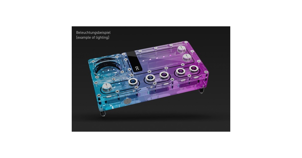 Alphacool Core Distro Plate 240 Rechts VPP/D5, Verteiler(transparent/silber, integrierter Ausgleichsbehälter)