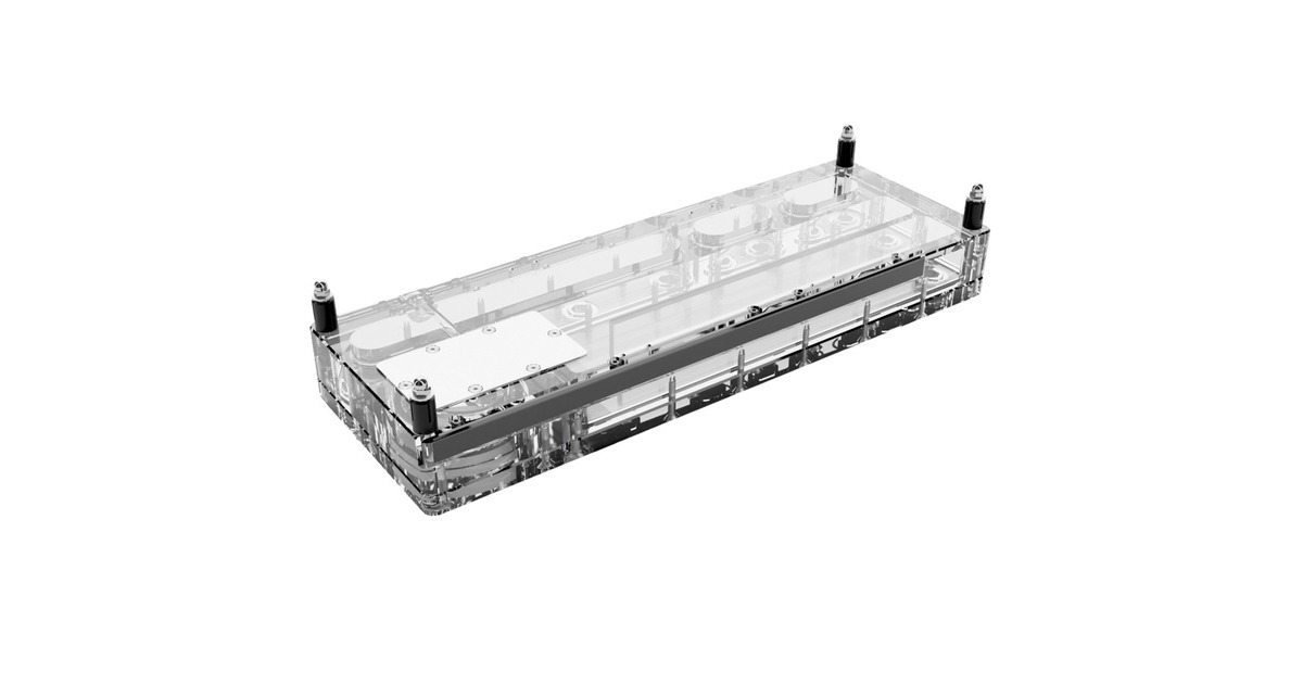 Alphacool Core Distro Plate 360 Rechts VPP/D5, Verteiler(transparent/silber, integrierter Ausgleichsbehälter)