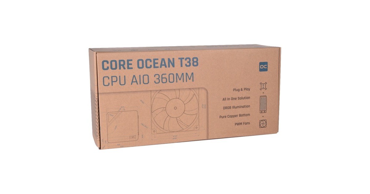 Alphacool Core Ocean T38 AIO 360mm, Wasserkühlung(schwarz)