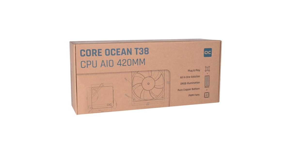 Alphacool Core Ocean T38 AIO 420mm, Wasserkühlung(schwarz)