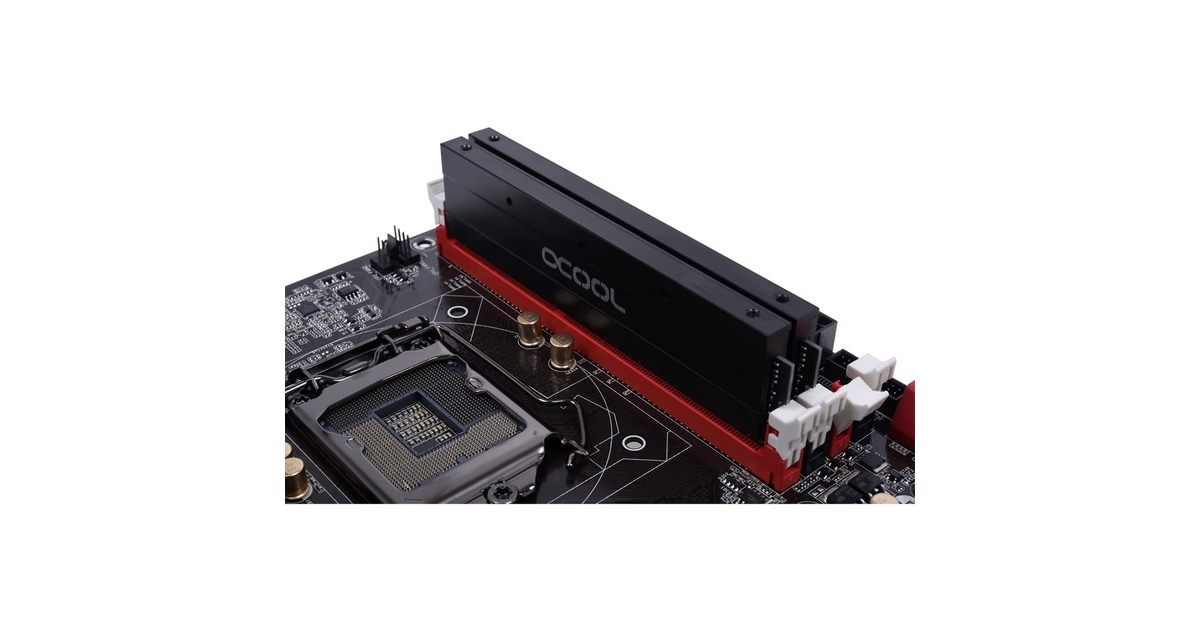 Alphacool D-RAM Modul (für Alphacool D-RAM Cooler) - Black, Kühlkörper(schwarz, 2 Stück)