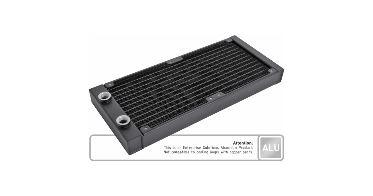 Alphacool ES Aluminium 240 mm T27, Radiator(schwarz, For Industry only)