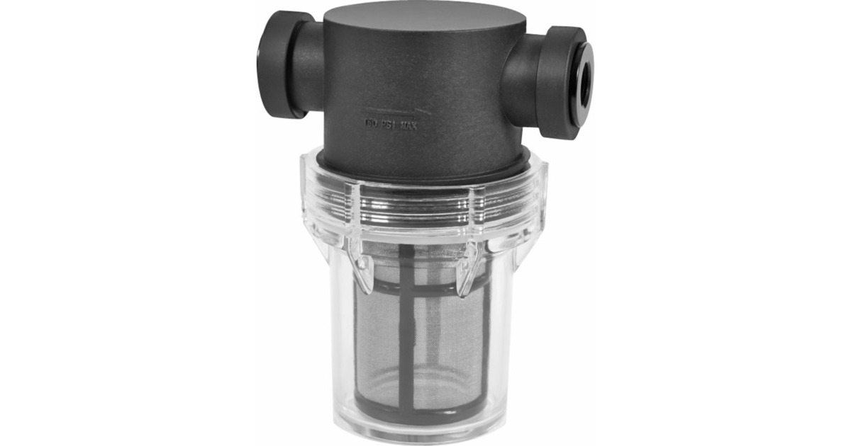 Alphacool ES Big Inline Partikelfilter 2x G1/4" IG/IG(schwarz/transparent, für den Kühlmittel-Kreislauf)