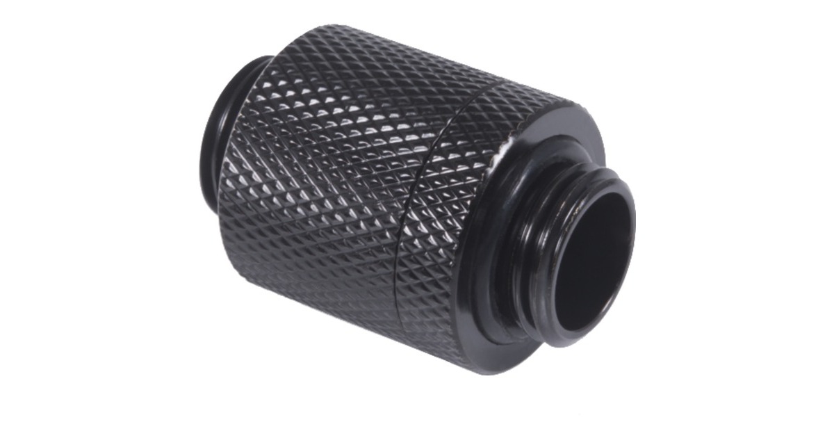 Alphacool ES D-Plug 20mm G1/4 AG auf G1/4 AG - Deep Black, Verbindung(schwarz)