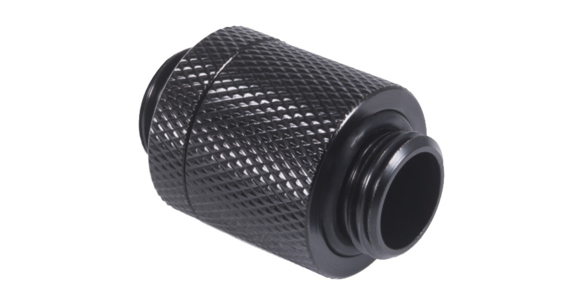 Alphacool ES D-Plug 20mm G1/4 AG auf G1/4 AG - Deep Black, Verbindung(schwarz)