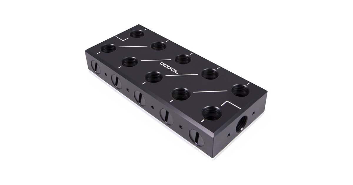 Alphacool ES Distro Plate C5, Verteiler(schwarz)