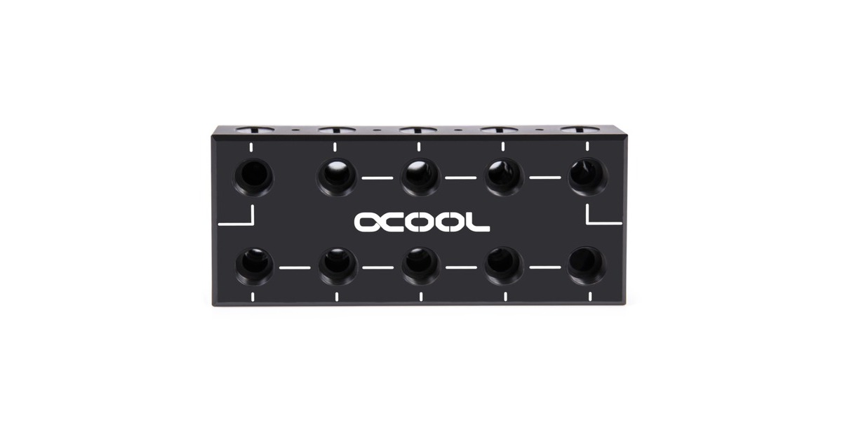 Alphacool ES Distro Plate Parallel C5, Verteiler(schwarz)