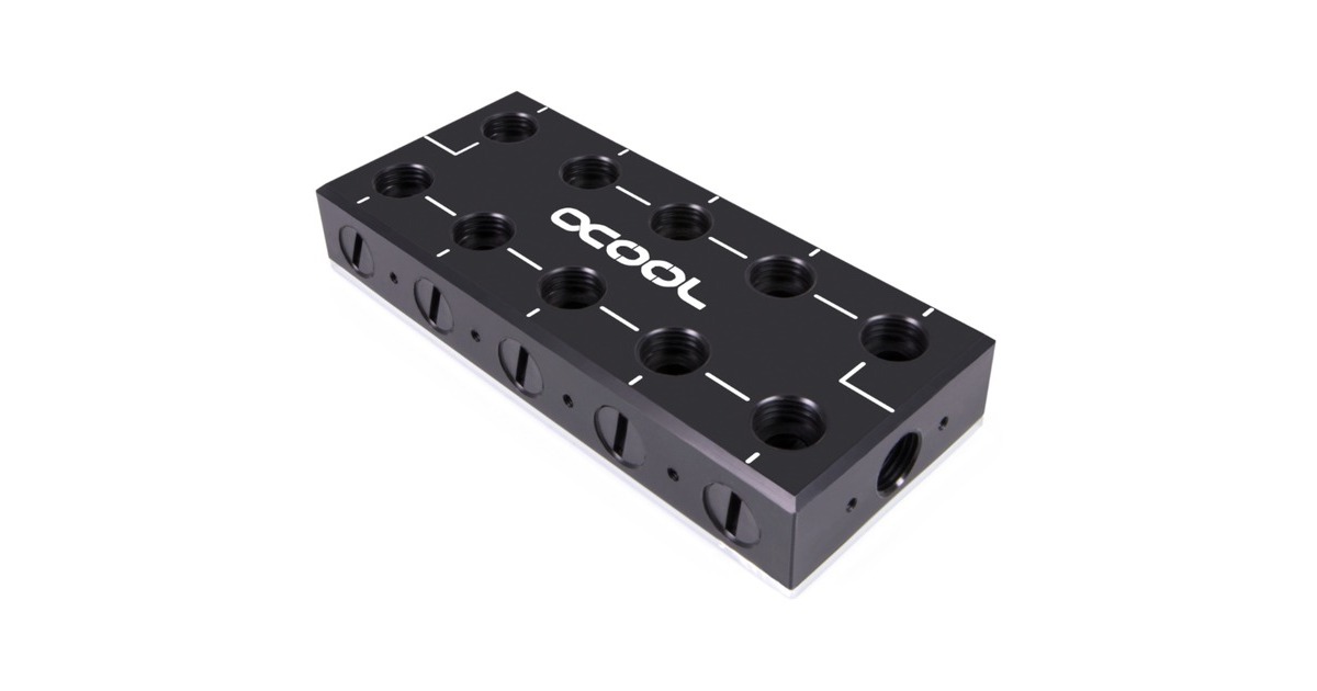 Alphacool ES Distro Plate Parallel C5, Verteiler(schwarz)