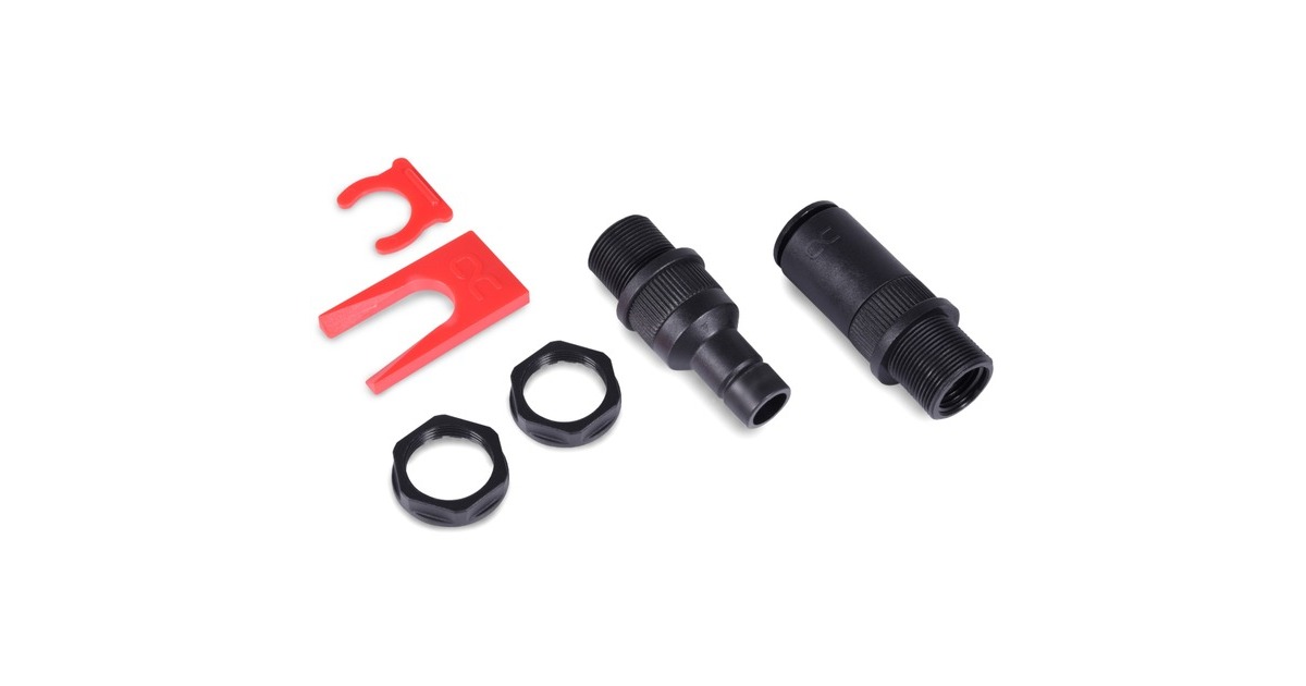 Alphacool ES Schnellverschlusskupplungsset IG/IG - Schottverschraubung PushIn Industry, Verbindung(schwarz (matt))