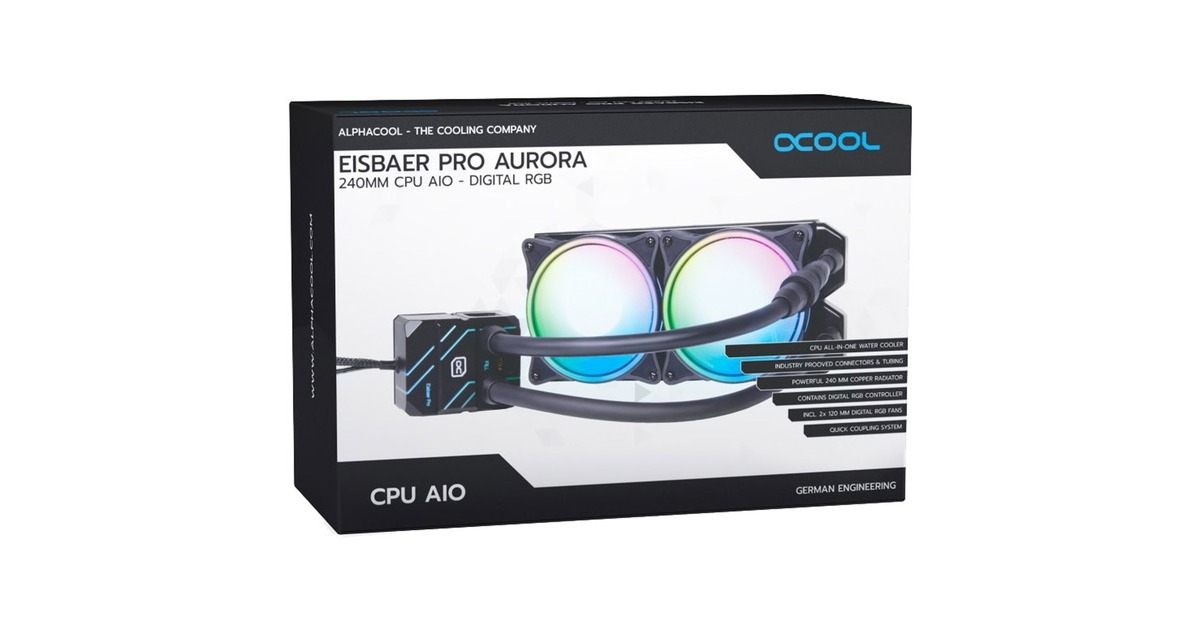 Alphacool Eisbär Pro Aurora 240 CPU 240mm, Wasserkühlung(schwarz)