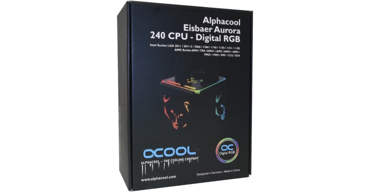 Alphacool Eisbaer Aurora 240 CPU - Digital RGB 240mm, Wasserkühlung(schwarz)