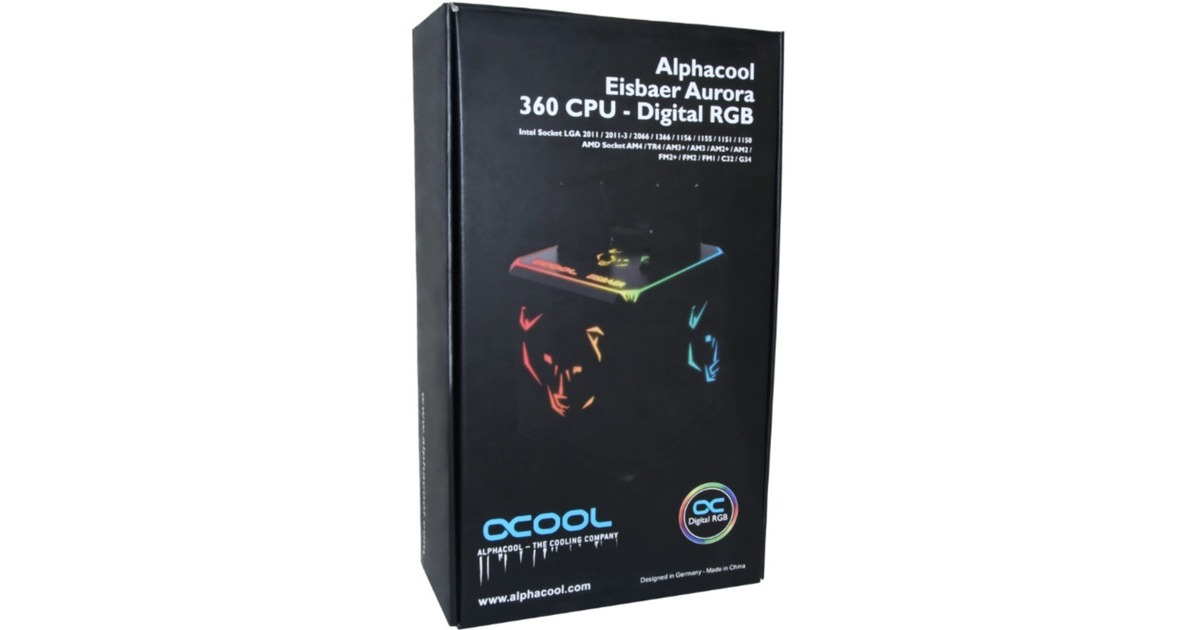 Alphacool Eisbaer Aurora 360 CPU - Digital RGB 360mm, Wasserkühlung(schwarz)