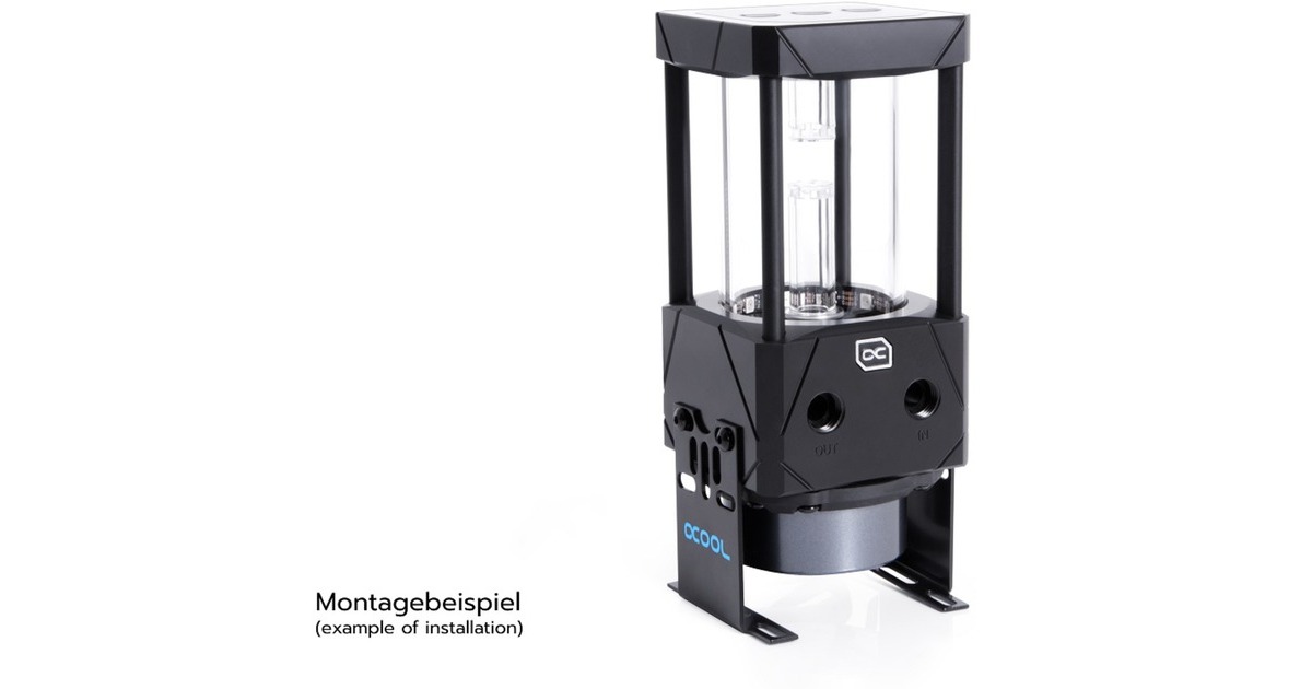 Alphacool Eisbecher Aurora D5 Acetal/Glas - 150mm, Ausgleichsbehälter(transparent)