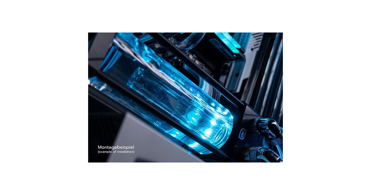 Alphacool Eisbecher Aurora D5 Acetal/Glas - 150mm, Ausgleichsbehälter(transparent)