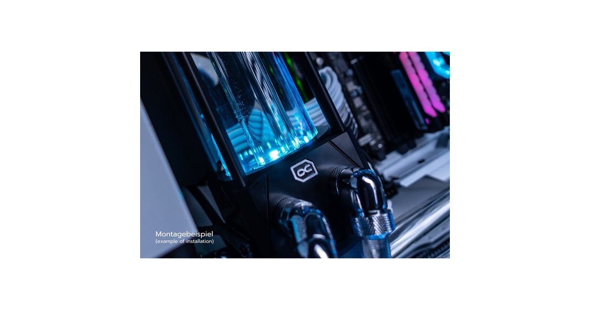 Alphacool Eisbecher Aurora D5 Acetal/Glas - 250mm, Ausgleichsbehälter(transparent)