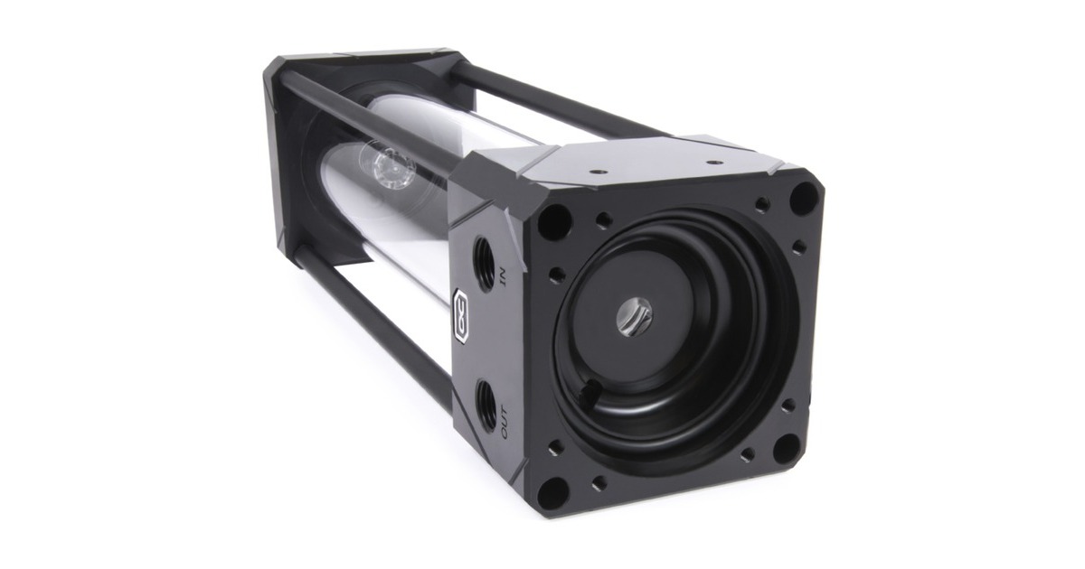 Alphacool Eisbecher Aurora D5 Acetal/Glas - 250mm, Ausgleichsbehälter(transparent)