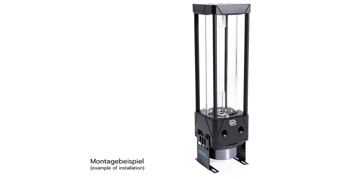 Alphacool Eisbecher Aurora D5 Acetal/Glas - 250mm, Ausgleichsbehälter(transparent)