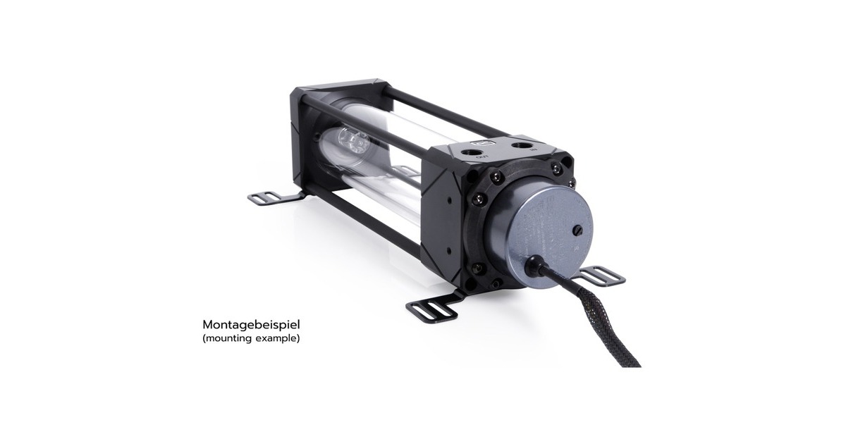 Alphacool Eisbecher Aurora D5 Acetal/Glas - 250mm, Ausgleichsbehälter(transparent)