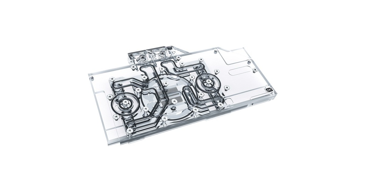 Alphacool Eisblock Aurora Acryl GPX-A Radeon RX 6800XT Nitro+ mit Backplate, Wasserkühlung(transparent/silber)