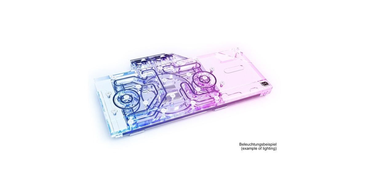 Alphacool Eisblock Aurora Acryl GPX-A Radeon RX 6800/6800XT Reference mit Backplate, Wasserkühlung(transparent/silber)
