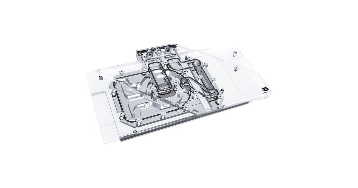 Alphacool Eisblock Aurora Acryl GPX-A Radeon RX 6800/6800XT Strix/TUF mit Backplate, Wasserkühlung(silber)