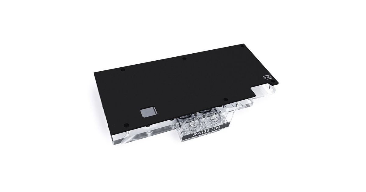 Alphacool Eisblock Aurora Acryl GPX-A Radeon RX 6800/6800XT Strix/TUF mit Backplate, Wasserkühlung(silber)