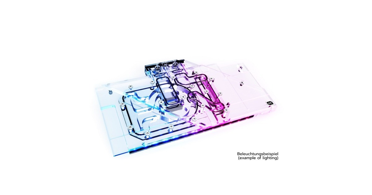 Alphacool Eisblock Aurora Acryl GPX-A Radeon RX 6800/6800XT Strix/TUF mit Backplate, Wasserkühlung(silber)