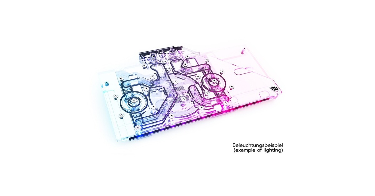 Alphacool Eisblock Aurora Acryl GPX-A Radeon RX 6800(XT)/6900XT Red Devil mit Backplate, Wasserkühlung(transparent/silber)