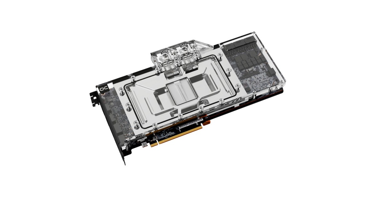Alphacool Eisblock Aurora Acryl RX 7900XTX/XT Nitro mit Backplate, Wasserkühlung(chrom/transparent)