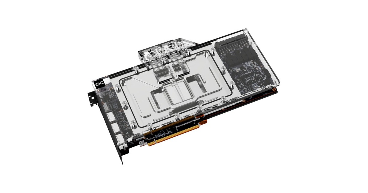 Alphacool Eisblock Aurora Acryl RX 7900XTX/XT Taichi/Phantom mit Backplate, Wasserkühlung(chrom/transparent)