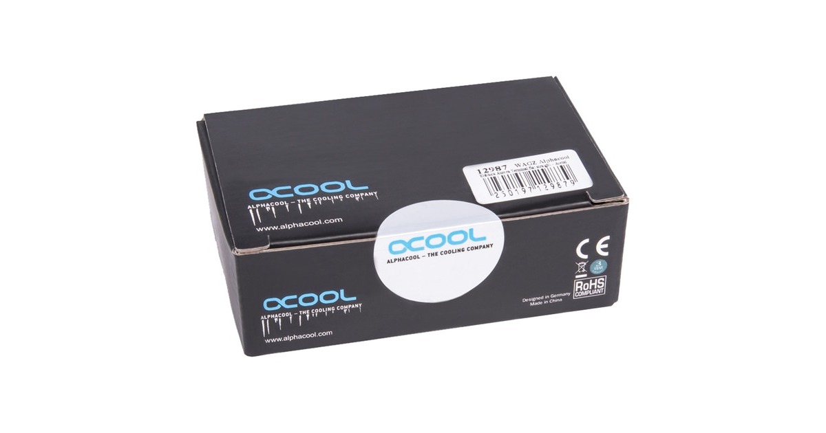 Alphacool Eisblock Aurora Terminal flat straight - Acetal, Verbindung