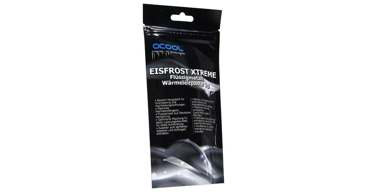 Alphacool Eisfrost Xtreme Flüssigmetall Wärmeleitpaste 1g, Wärmeleitpasten(silber)
